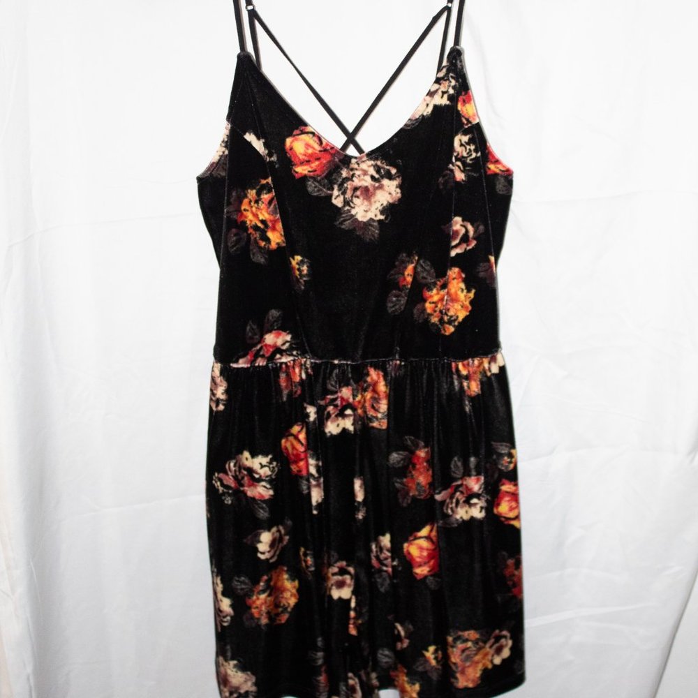 Xhilaration Velvet Floral Romper
